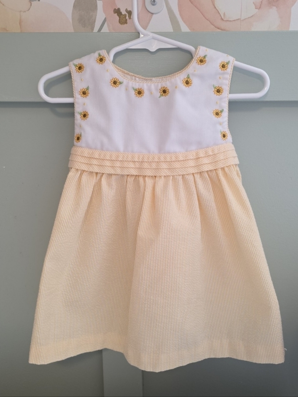 Samara Short Vintage style tunic dress sunflower sunflowers spring summer 3t